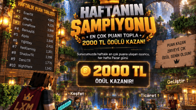 Haftalık Ödüllü Etkinlik Başladı